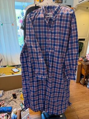 Blue & Pink Plaid Sleepshirt